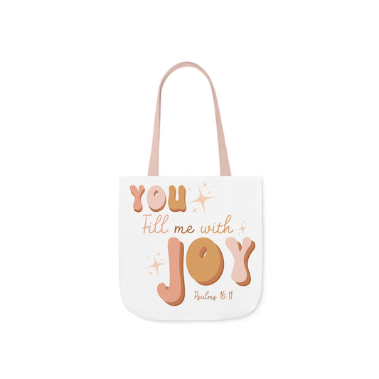 Psalms You Fill Me With Joy Canvas Tote Bag
