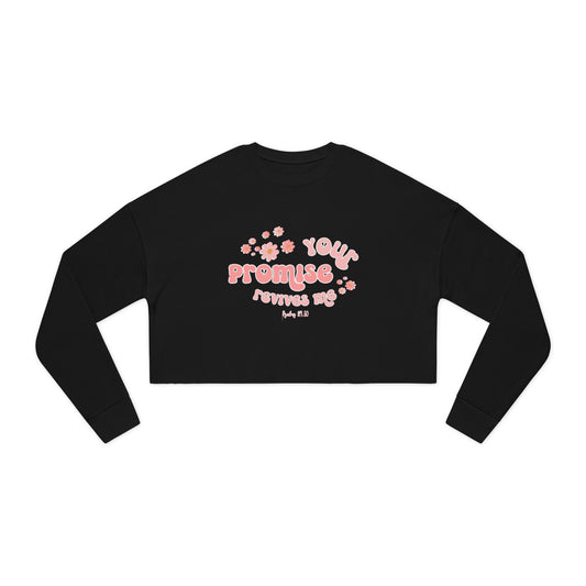 Psalms Your Love Revives Me Cropped Sweatshirt
